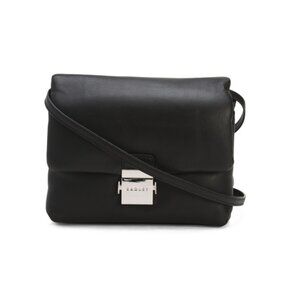 RADLEY LONDON Black Leather Bond Court Small Flap Over Crossbody